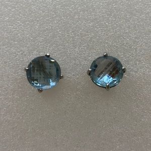 Blue topaz studs
